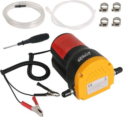 ATPEAM 12V 60W Oil Change Pump Extractor, Oil/Diesel Fluid Extractor Scavenge Oi