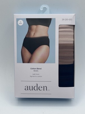 Auden  Women's 6pk Cotton Briefs Underwear 2X 20-22 New