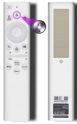 for Samsung Frame TV Solar Voice Remote, BN59-01391A, BT Rechargeable Remote ...