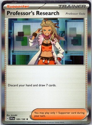 Professor's Research (Professor Sada) 189/198 Rare Scarlet & Violet Pokemon NM