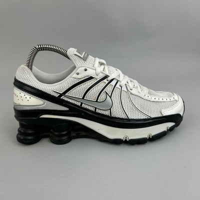 Nike Shox Turbo VII Damen UK5 weiß schwarz Mesh Laufschuhe Shox Sohle