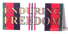 ENDURING FREEDOM Bumper Sticker l Made In USA 3 X 6&1/2 inch