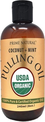 NATURAL Oil Pulling with Organic Coconut & Organic Peppermint Oil 8oz | Cocom...