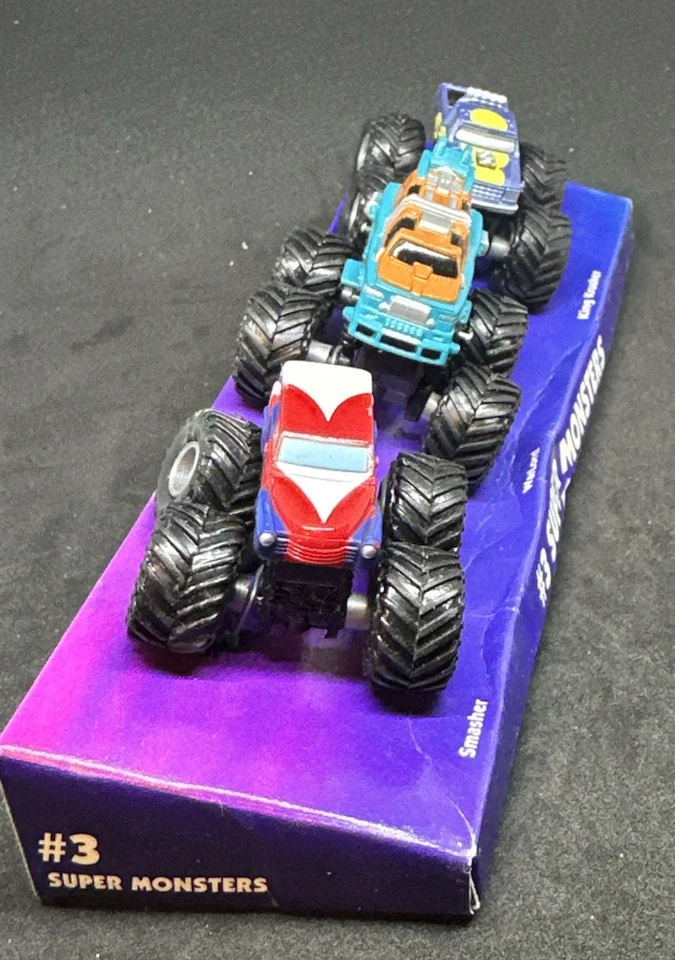 Micro Machines #3 Super Monsters W/Original Display, Monster Trucks 1996 Galoob - Image 4 of 4
