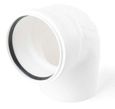 Conel Drain Bogen DN 50 87 Grad mit einer Muffe