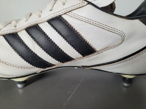 Chaussures de football homme Adidas Kaiser 5 clous à vis en cuir blanc UK 8 - Photo 10/20