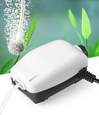 Upgraded 2W Adjustable Single Outlet Aquarium Air Pump, 44GPH Mini Quiet