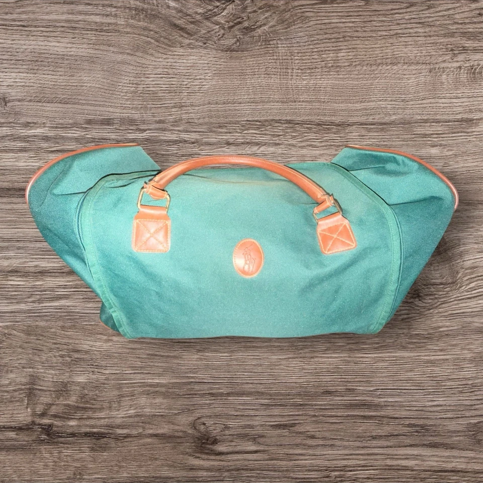 Juego de 3 bolsas de viaje vintage Ralph Lauren fragancias verde tostado fin de semana Foto 3 de 4