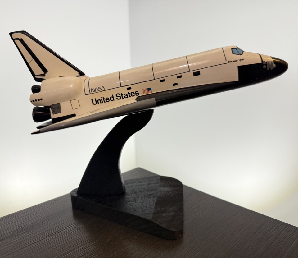 Space Shuttle Plane Mahogany Wood Scale Model Desk Airplane Aircraft ...