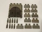 Playmobil Vintage Medieval Castle Entry Gate Door Flat Battlement Wall Tops