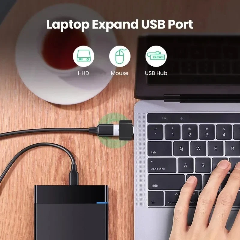 Adattatore USB a USB C Tipo C 3.1 Maschio OTG A Femmina Convertitore dati - Immagine 4 di 4