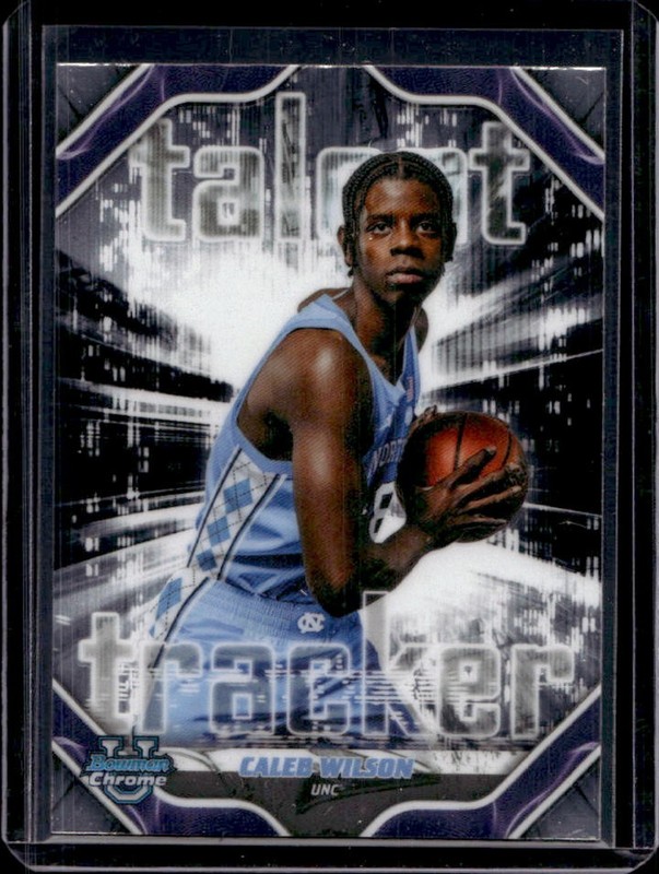 2025-26 Bowman Caleb Wilson Talent Tracker Chrome #TT-9 Tar Heels