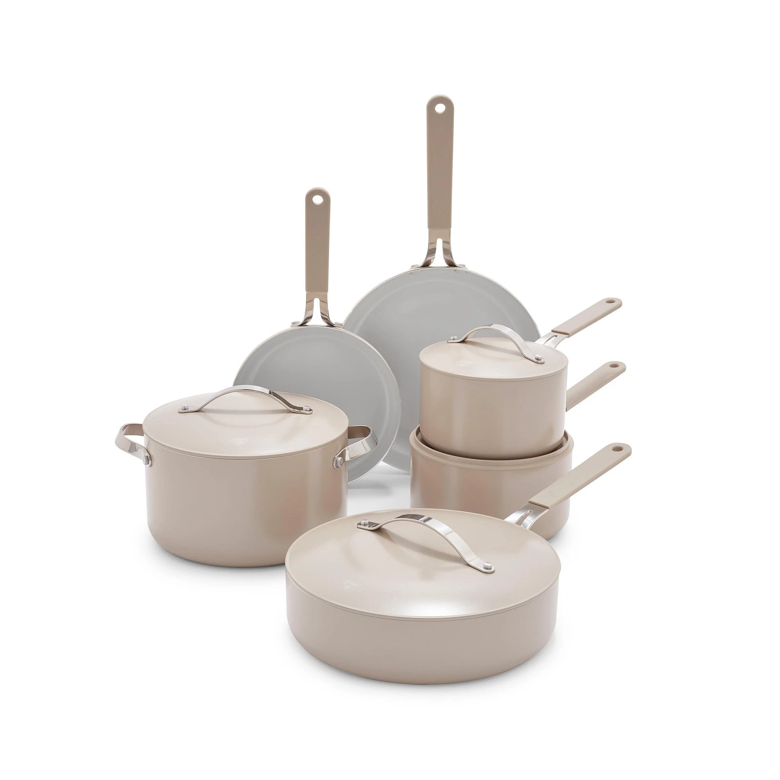 GreenLife 10-Piece Nonstick Ceramic Cookware Set, Lightweight Healthy PFAS-Fr...