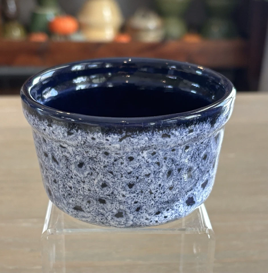 Primagera Steinzeug Auflaufförmchen blau & weiß gesprenkelt Schale