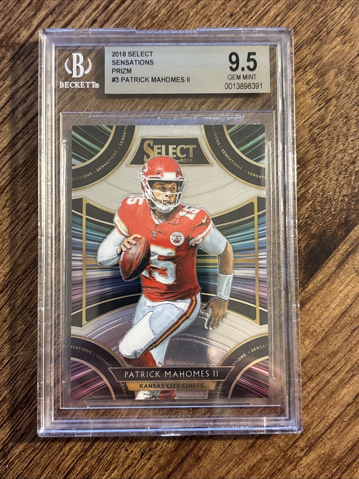 2018 Panini Select Sensations Patrick Mahomes II Prizm #SE-3 BGS 9.5 Gem Mint