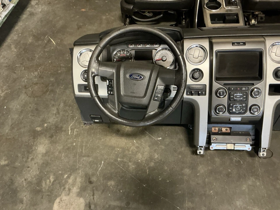 2014 福特 F150 FX4 CREW CAB 前后皮革座椅加热冷黑色 DASH — 第 3/4 张图片