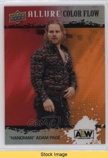 2022 Upper Deck Allure AEW Color Flow Red Orange Hangman Adam Page READ 1f60