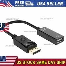 DP Displayport Male to HDMI Female Cable Converter Adapter for PC Laptop Desktop