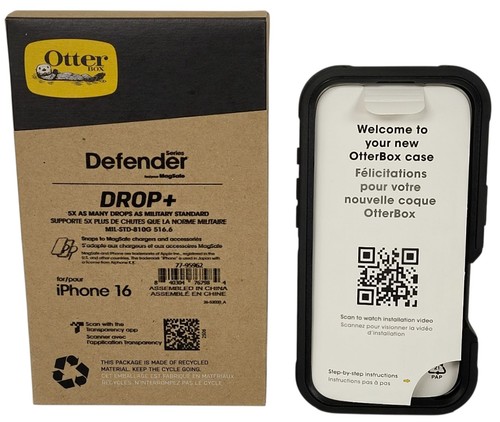 NEW OtterBox Black iPhone 16 Defender Series Phone Case - Picture 3 of 3