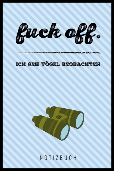 A5 Notizbuch VöGel Beobachten, 120 Seiten, Hardcover, Fuck Off-image