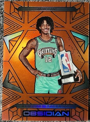 2024-25 Panini Obsidian Ja Morant Orange Flood #/125 ROY Trophy Grizzlies