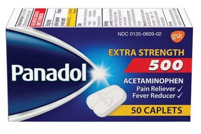 Panadol Acetaminophen 500 MG Extra Strength - 50 Caplets