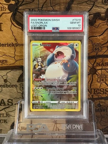 Snorlax TG10/TG30 Swsh11: Lost Origin Trainer Gallery Holo PSA 10
