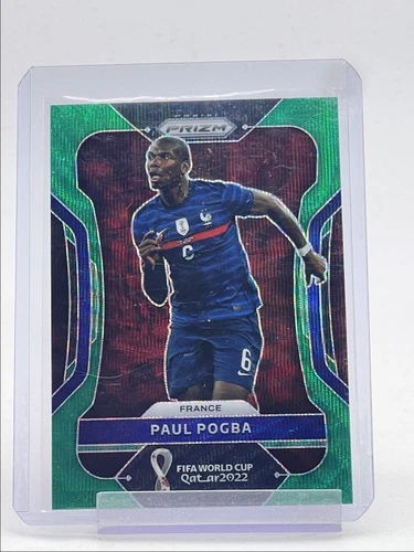 PAUL POGBA 2022 PANINI PRIZM FIFA WORLD CUP GREEN WAVE #103 Q1300