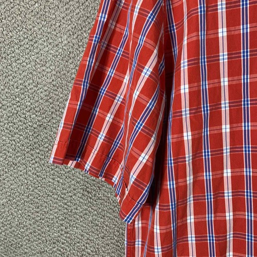 Paul & Shark Yachting Mens Shirt XL Red Plaid Button Up Short Sleeves Casual - Picture 6 of 11