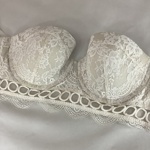 Victoria’s Secret Dream Angels Cream Lace Multiway Longline Bra Size 32DDD BNWT - Picture 6 of 7