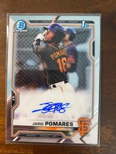 JAIRO POMARES AUTO 1st 2021 Bowman Chrome Prospects Autograph CPA-JP Giants