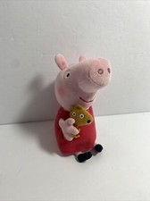 Ty 2015 Beanie Babies Peppa Pig With Teddy Bear Stuffed Plush Animal 10"