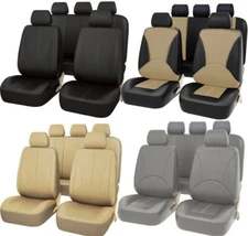 For Toyota Car Seat Cover Full Set Leather 5-Seats Front Rear Protector Cushion