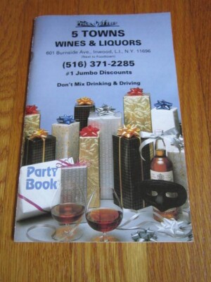 Inwood LI,NY Liquor Store Recipe Vtg Booklet Calendar 1992 Party Book FREE SHIP