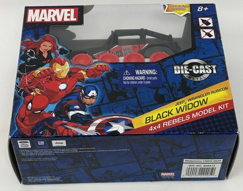 Marvel Black Widow Die-cast Metal Jeep Model Kit Marvel 4x4 Rebels Jeep Wrangler - Picture 5 of 6
