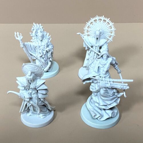 4PCS Japanese Gods Figures Rising Sun Kami Board Game Miniatures Kickstarter Toy - Picture 1 of 7