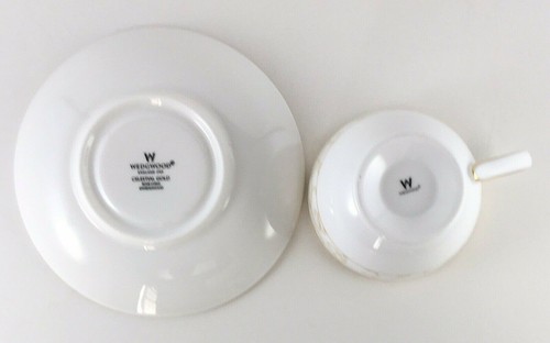 Wedgwood CELESTIAL GOLD Cup & Saucer Set 6oz Bone China Gold Gilt England - Picture 6 of 10
