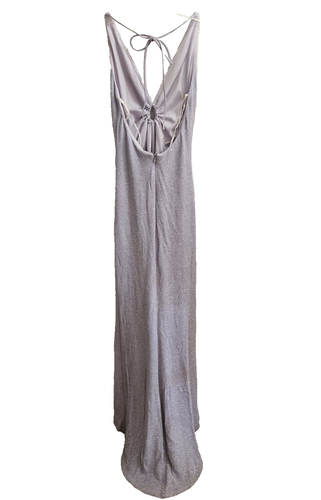 Vintage Y2K Cache ärmelloses Neckholder formelles Kleid helllila funkelnd Stretch Größe 2 - Bild 4 von 9