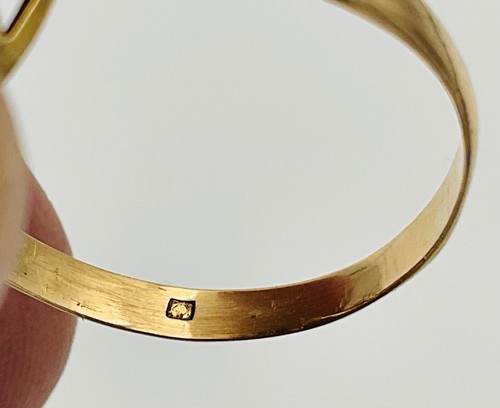 Anillo de oro amarillo de 18 quilates y amatista para dama pieza Sputnik años 70 talla 6 - Imagen 7 de 9