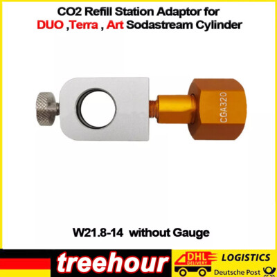 W21.8 Quick Connect Adapter Nachfüllstation für SodaStream Art Terra Cylinder  