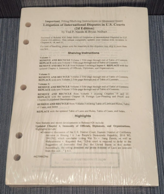 2020 Litigation of International Disputes in US Courts 2nd Edition Release #26