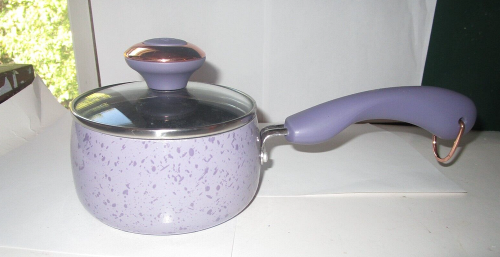 Paula Deen Purple 1 QT non stick cooking pot with handle 5