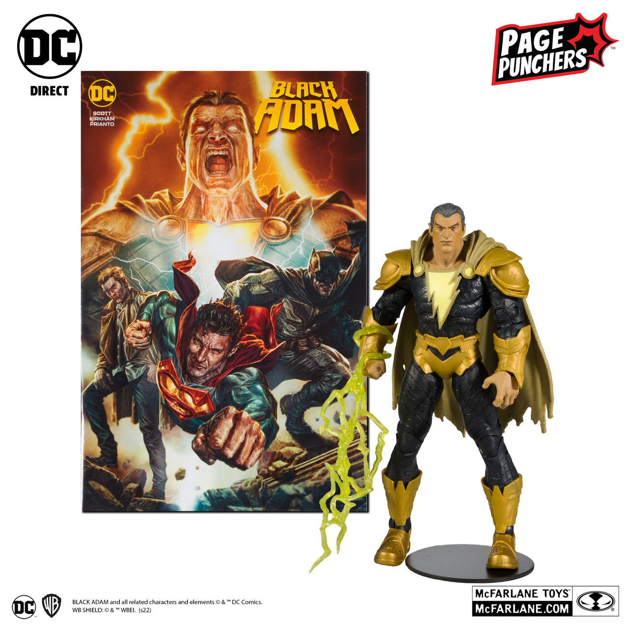 McFarlane DC Multiverse Page Punchers Black Adam 7"" Figure + Comic