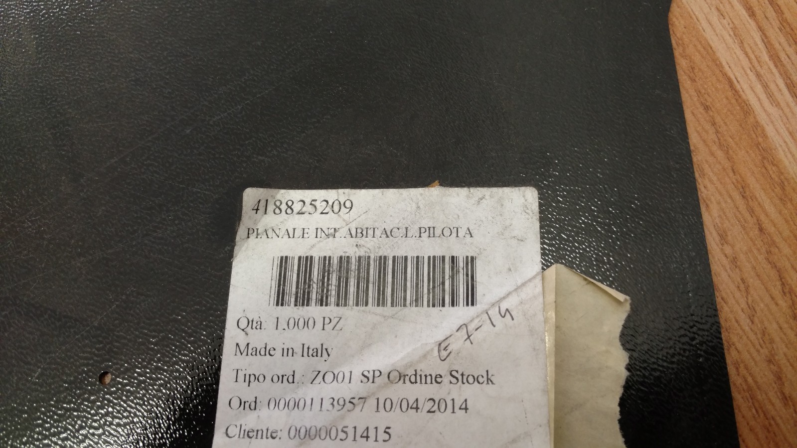 LAMBORGHINI MURCIELAGO LP640 LINING PLASTIC OEM 418825209