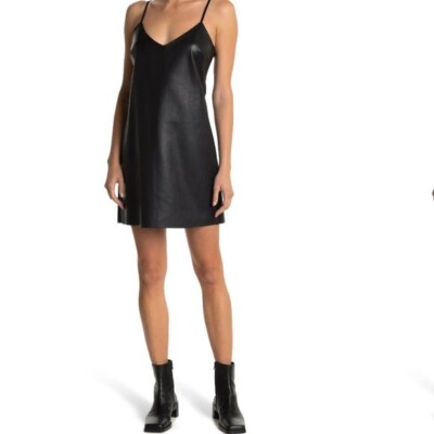 bb dakota faux leather dress Faux Leather Midi Dress – bebe main image 0