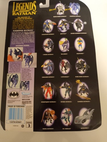 * KENNER LEGENDS OF BATMAN DELUXE FLIGHTPAK BATMAN *ST - Picture 2 of 3