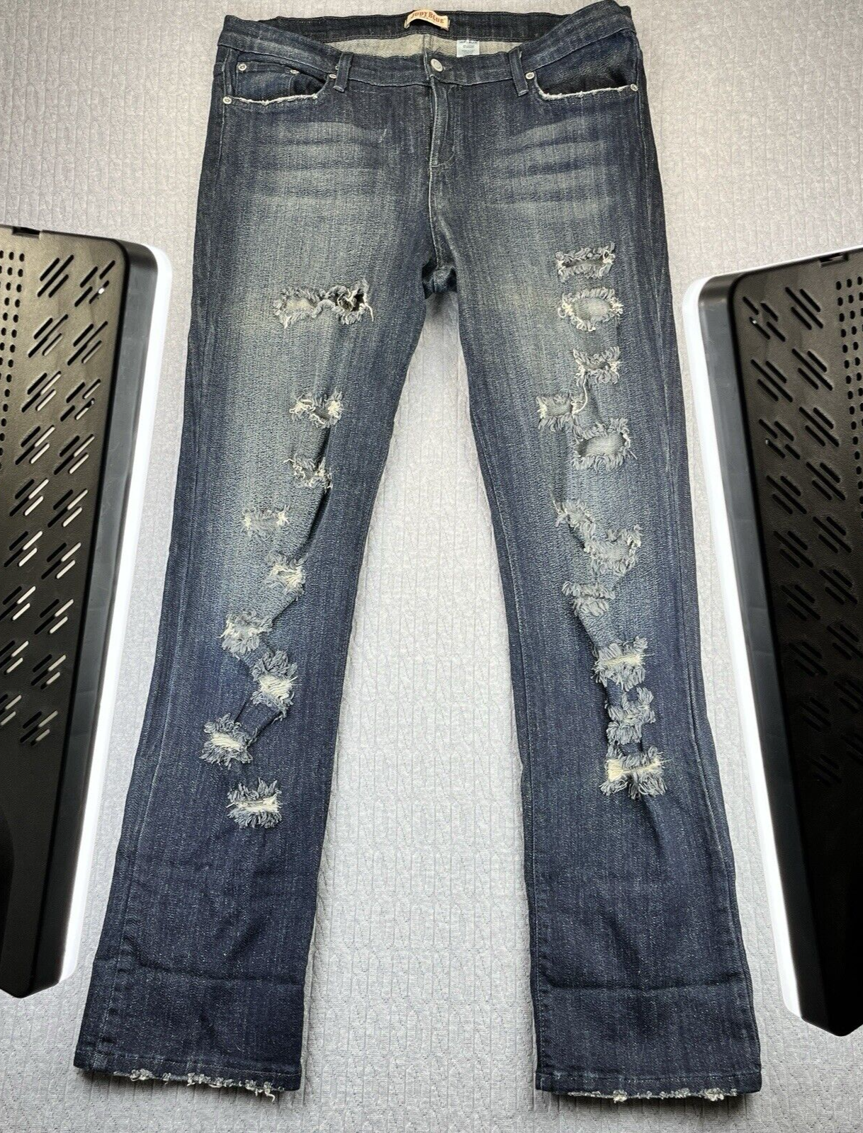 Judy Blue USA-made Women's 3XL Straight Slim Bootcut Pants with Whiskering