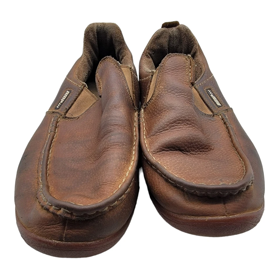 Georgia Boot Zapatos Para Hombres Talla 12M Amp Moc Puntera Zapatilla Cuero Informal Marrón Foto 3 de 4