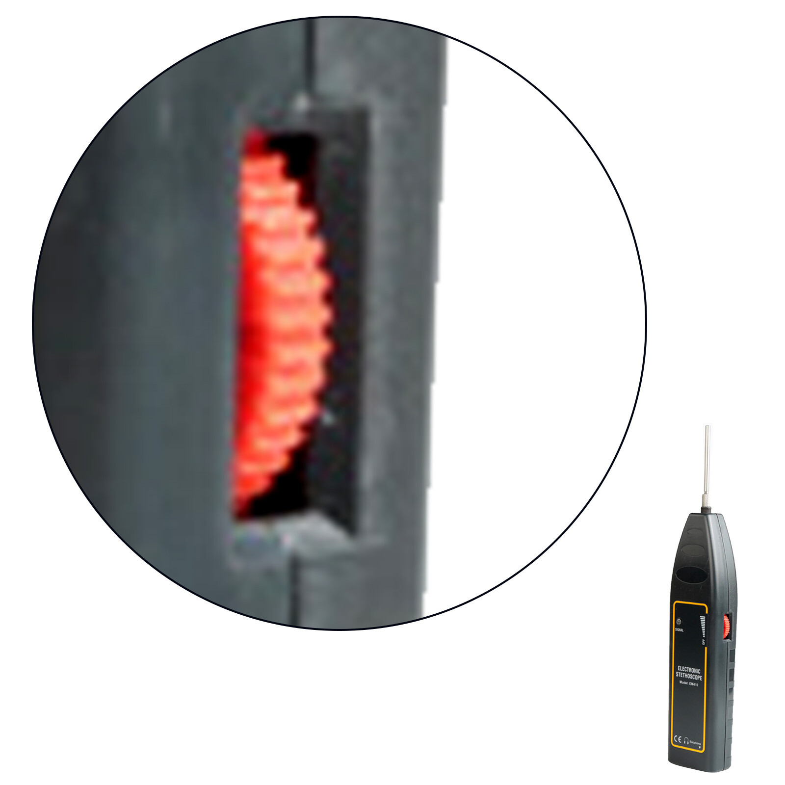 Leak Detector Water Pipe Electronic Stethoscope Earphone Abnormal Noise Tool KBE