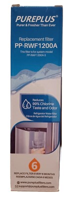 PurePlus PP-RWF1200A / PP-RWF1200AS Refrigerator Water Filter Replacement. New